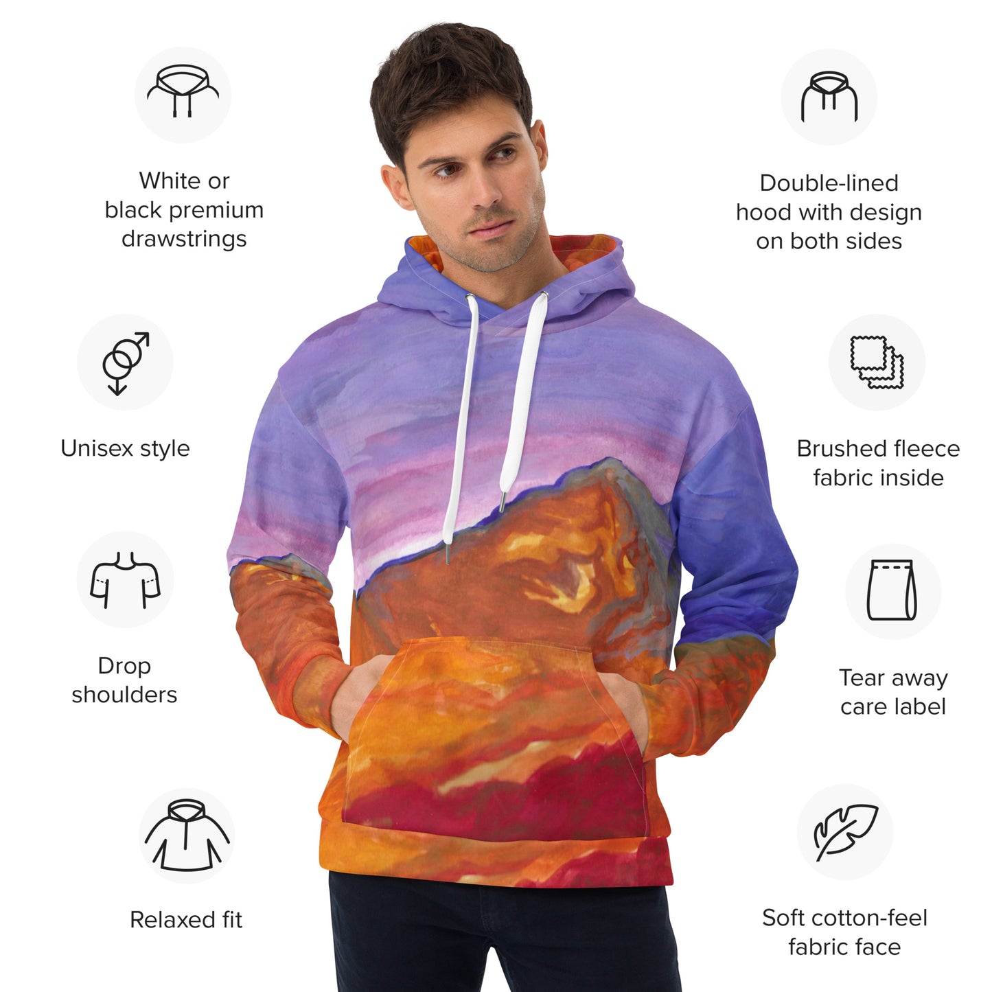 SURFACE fleece-lined hoodie