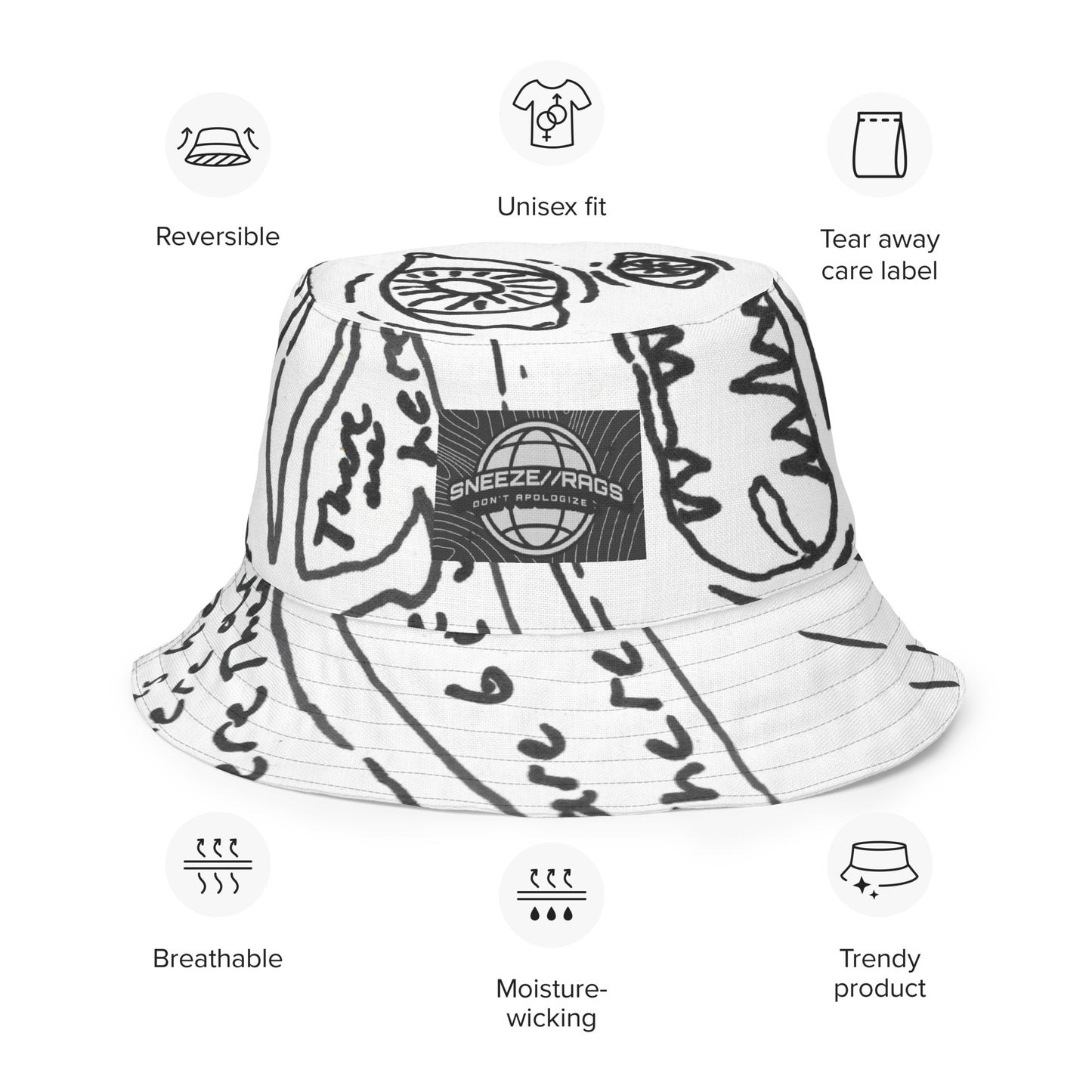 WIDEEYED reversible bucket hat