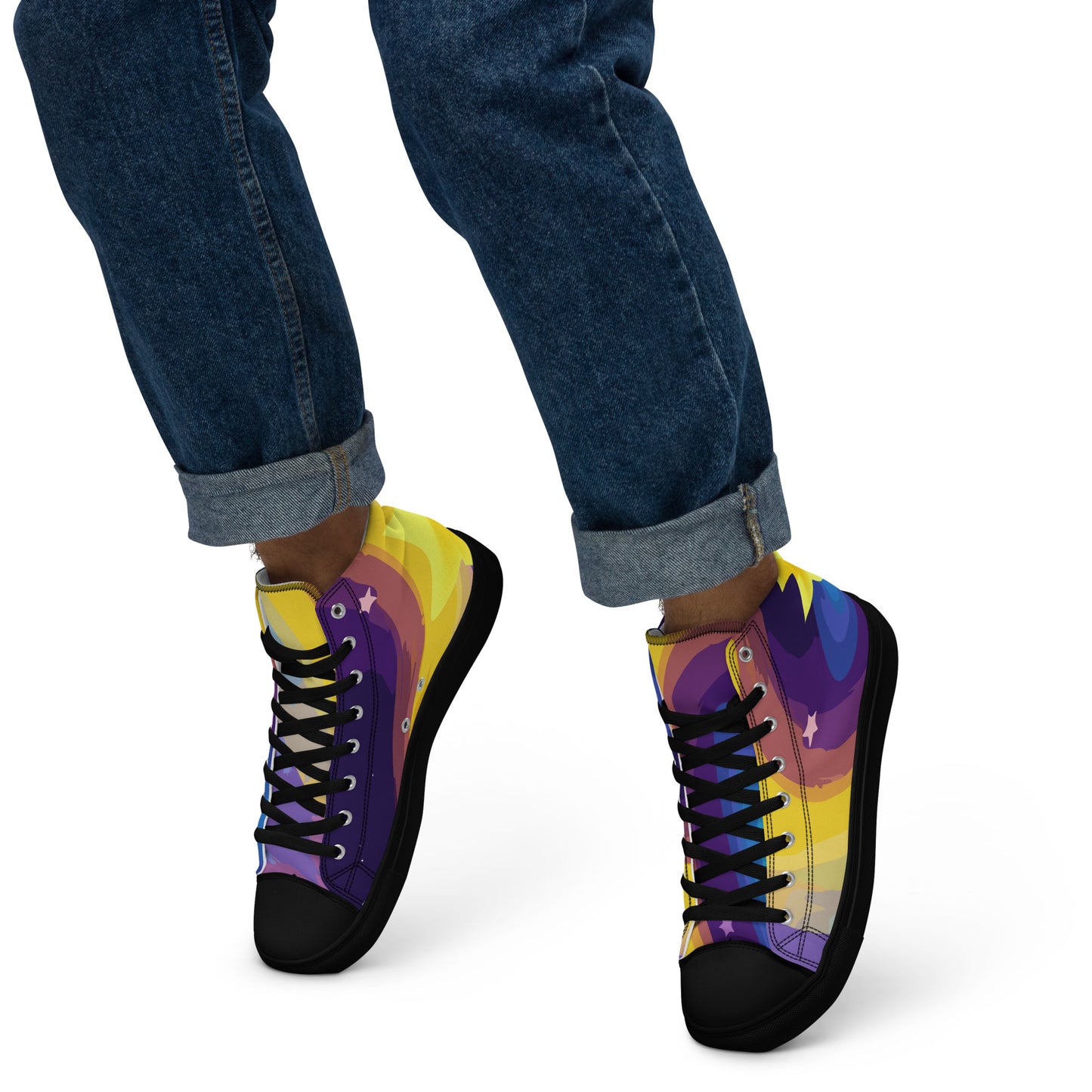 STRRNNR high top canvas shoes